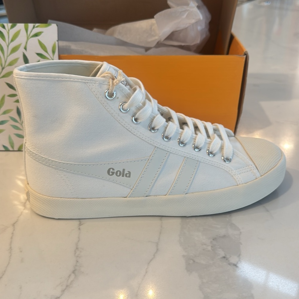 Gola Coaster High Sneakers in Off White - Picture 3 of 6